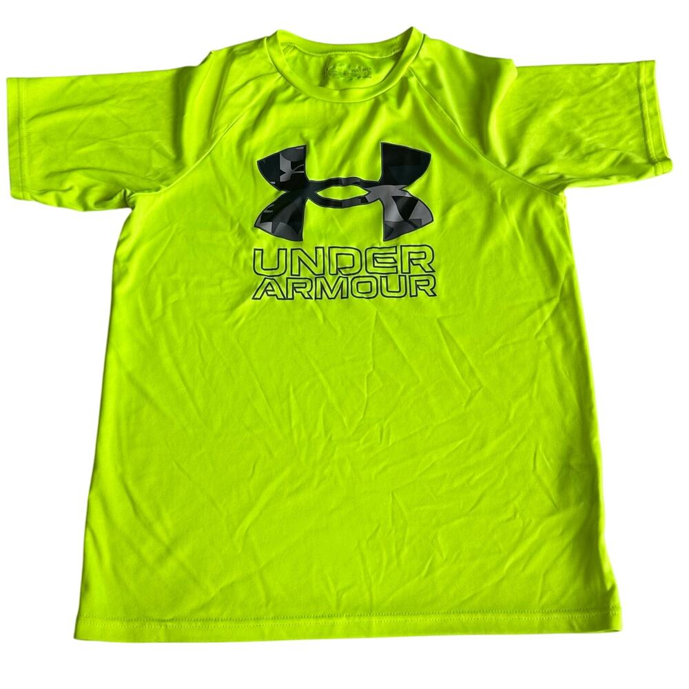 Under Armour Yellow Athletic Short Sleeve Tee - Large